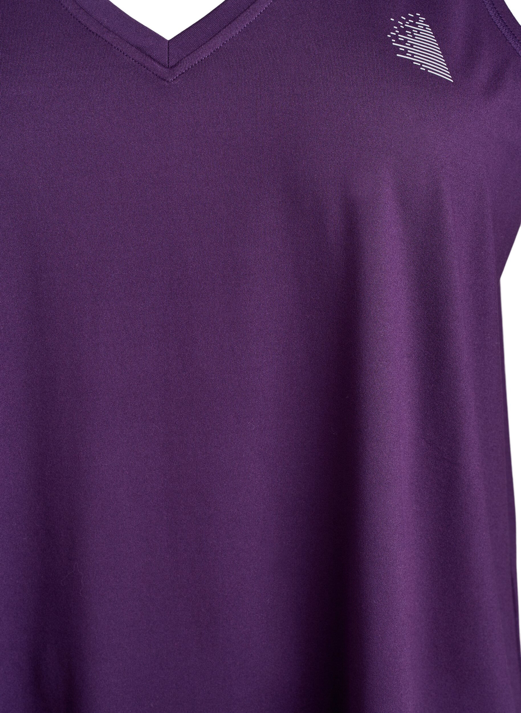 ZizziTreenitoppi V-p&auml;&auml;ntiell&auml;, Violetti, Packshot image number 2