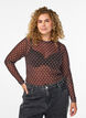 Mesh -pusero pisteill&auml;, Ruskea, Model image number 0
