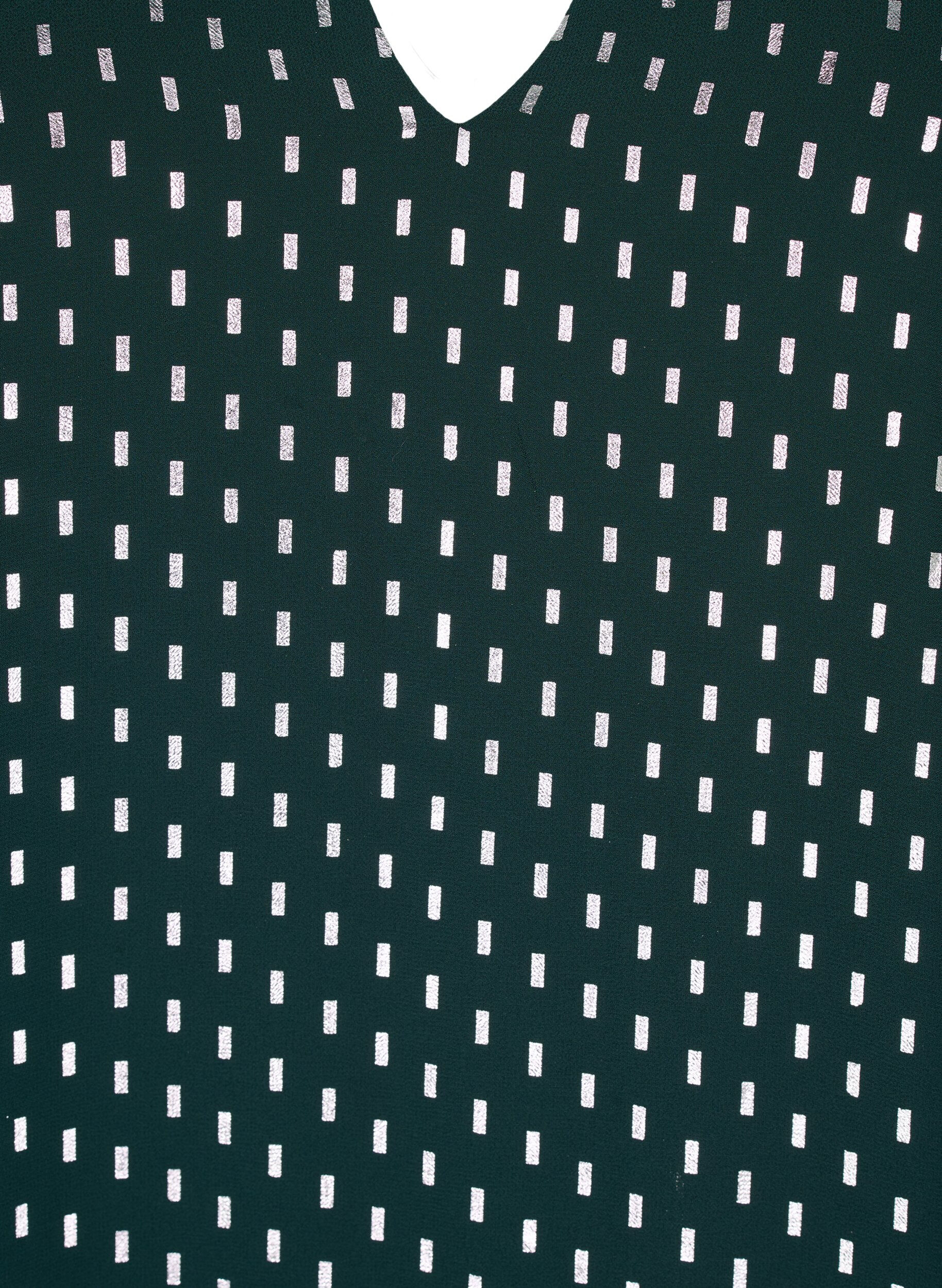 Zizzi Pitk&auml;hihainen mekko, jossa on printtikuvio, Scarab w. Silver, Packshot image number 2