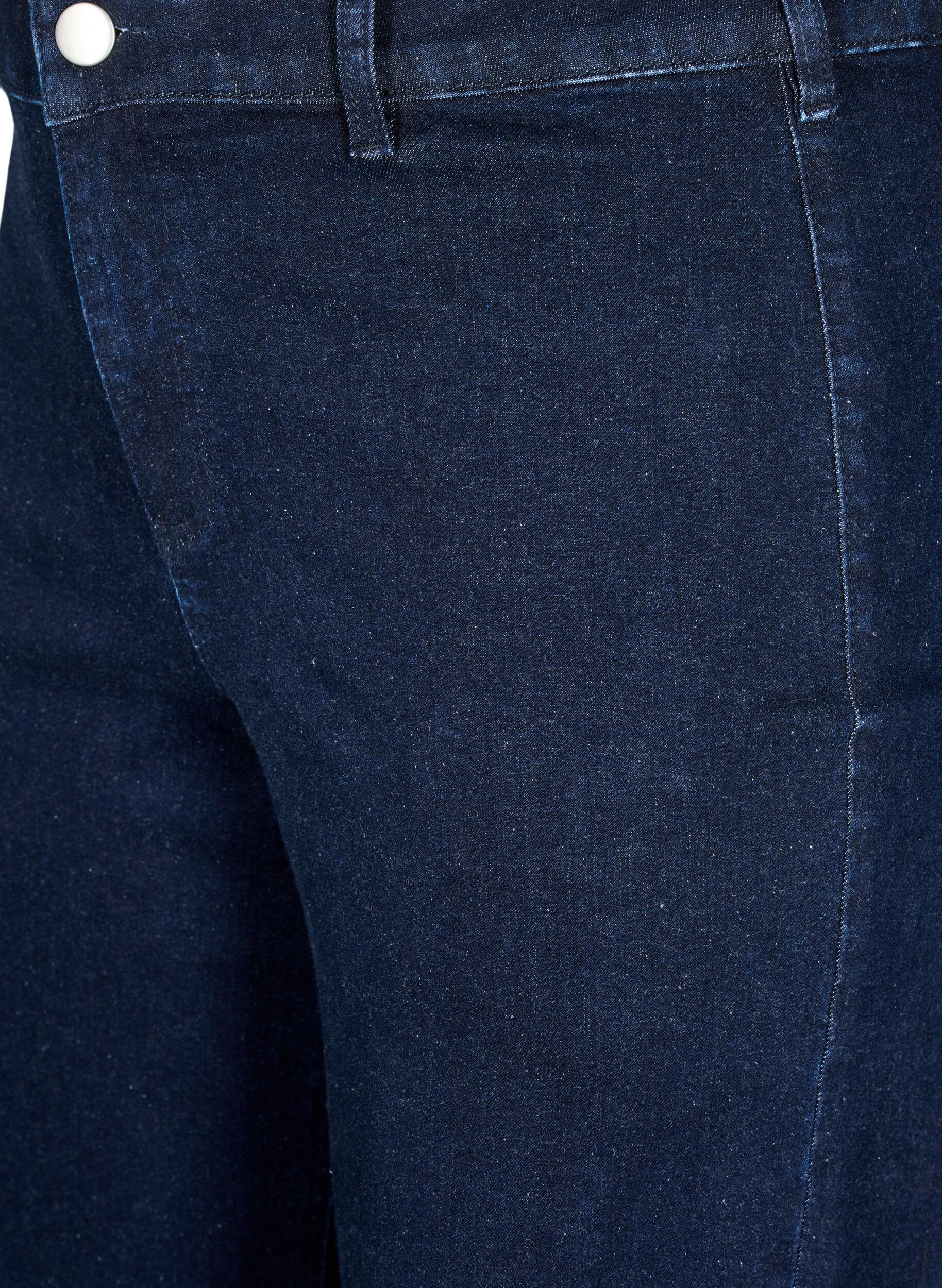 Zizzi Korkeavy&ouml;t&auml;r&ouml;iset leve&auml;lahkeiset farkut, Sininen, Packshot image number 2