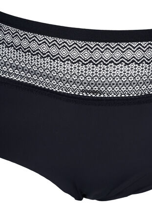 Todella korkeavyötäröiset alushousut pitsillä, Black, Packshot image number 2