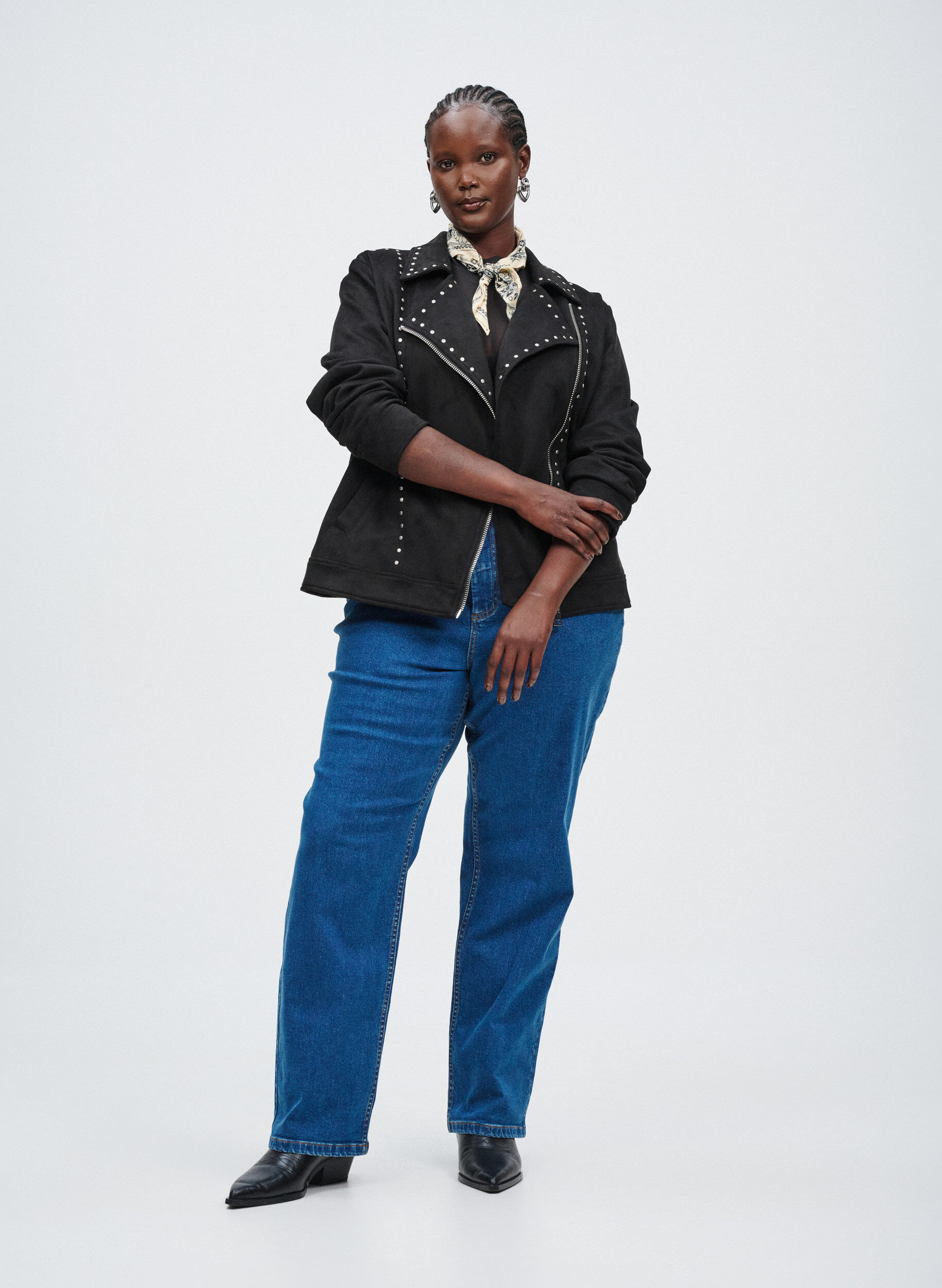 Zizzi Korkeavy&ouml;t&auml;r&ouml;iset Gemma-farkut, joissa normaali istuvuus, Sininen, Image image number 0