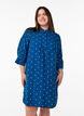 Lyhyt mekko kauluksella ja rintataskulla, Sininen, Model image number 0