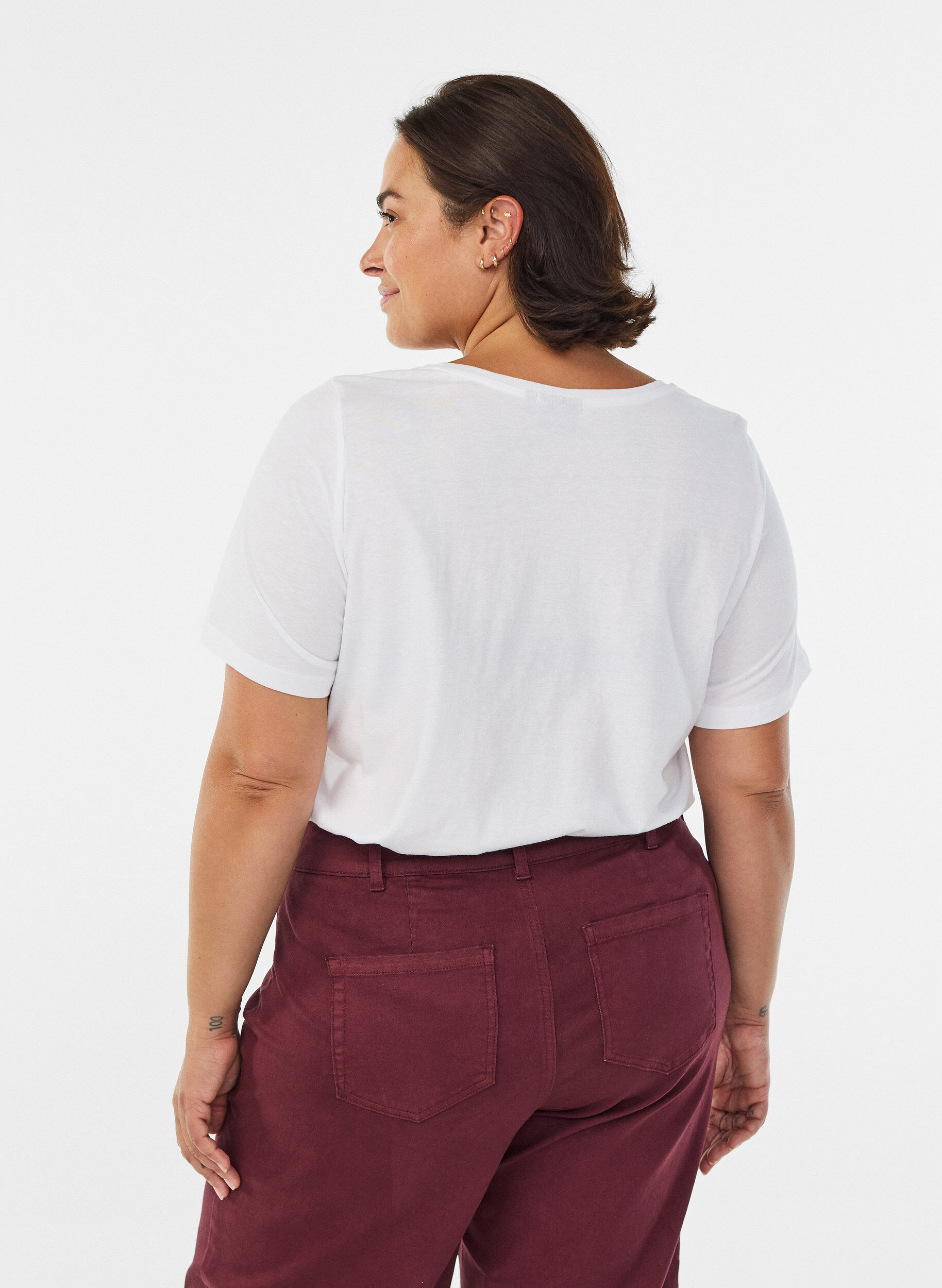 ZizziT-paita printill&auml;, Valkoinen, Model image number 2