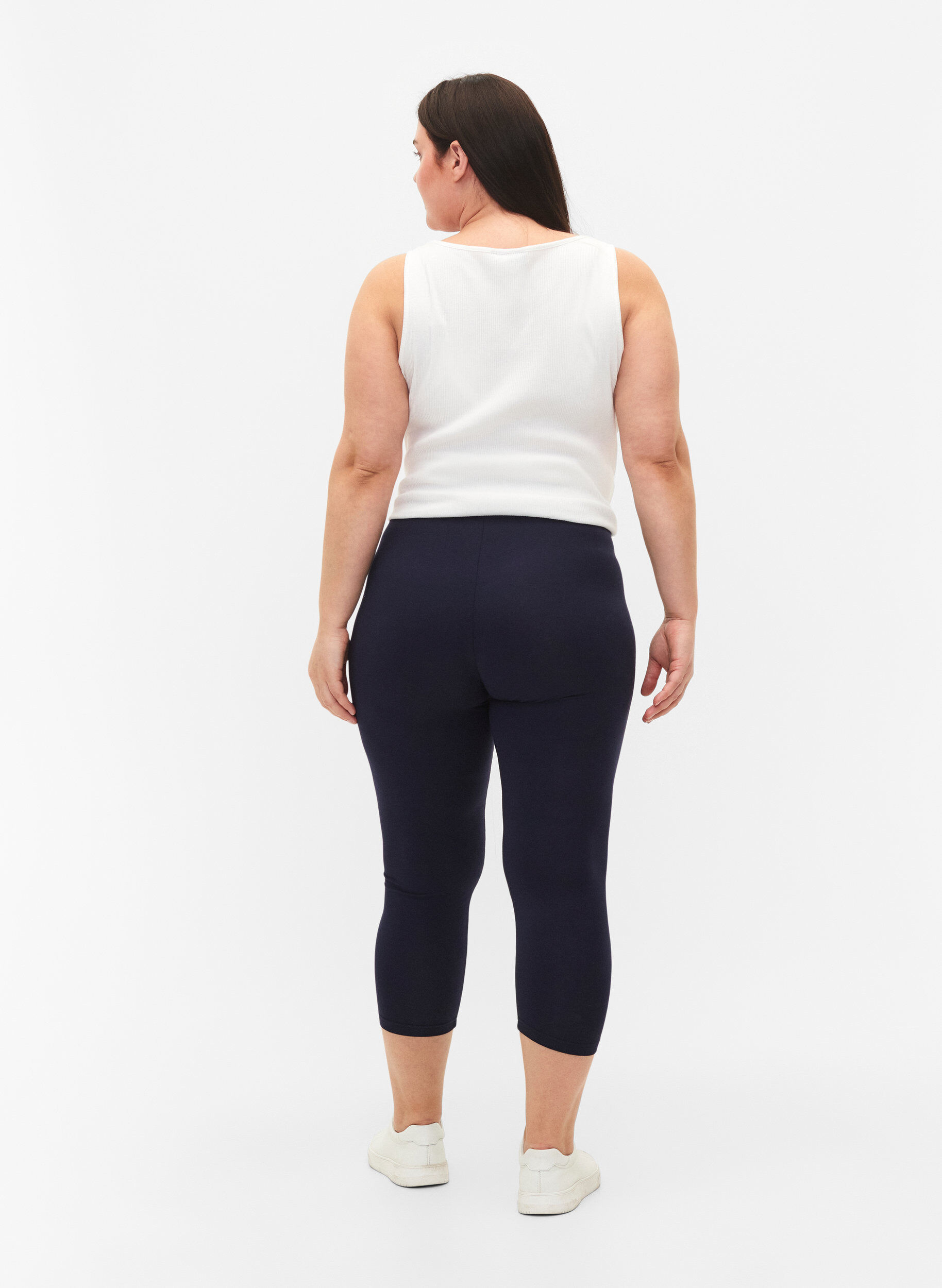 Zizzi3/4-pituiset viskoosileggingsit, Sininen, Model image number 2