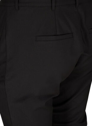 Klassiset nilkkapituiset housut korkealla vyötäröllä, Black, Packshot image number 3