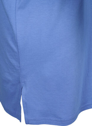 Yksivärinen oversize t-paita v-pääntiellä, Marina, Packshot image number 3