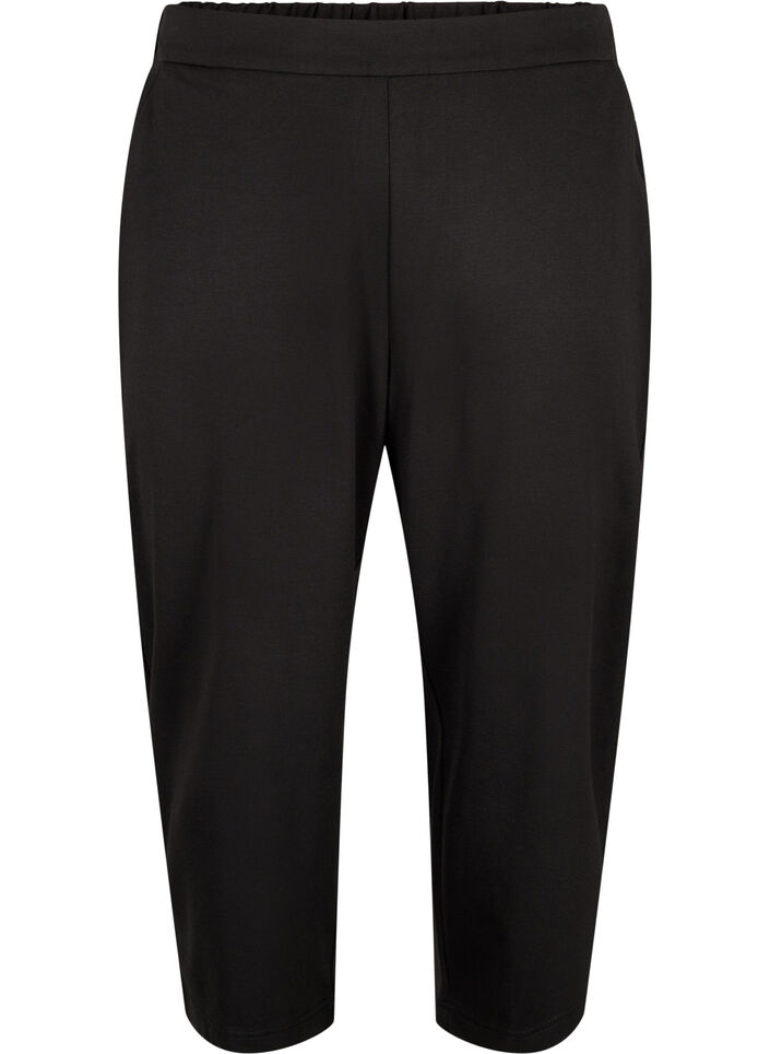 Maddisonin väljät polvihousut taskuilla, Musta, Packshot image number 0