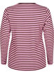Raidallinen pusero pitkill&auml; hihoilla, Vaaleanpunainen, Packshot image number 1