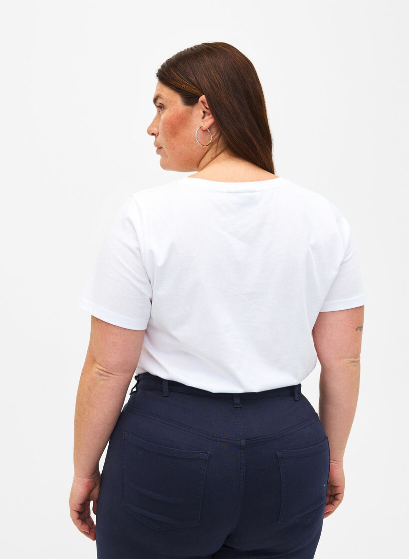 T-paidat kukkakuviolla, Bright W. w. Flower, Model image number 1