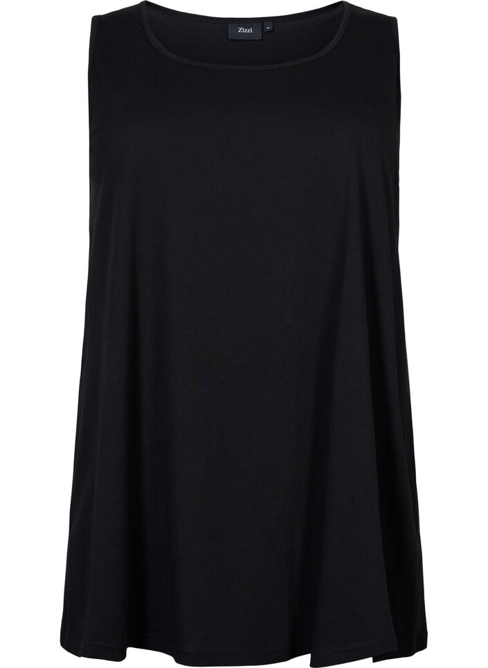 Puuvillatoppi A-mallissa, Musta, Packshot image number 0