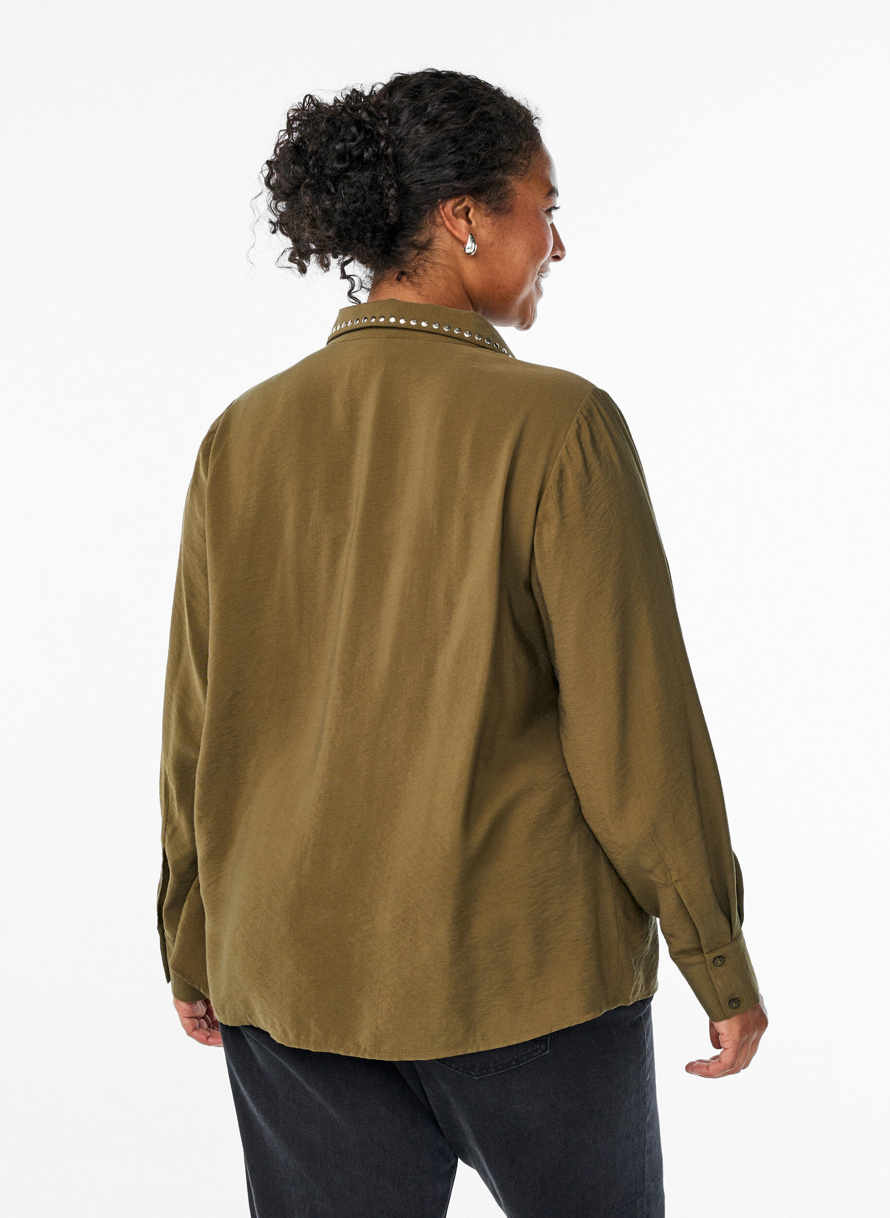 Zizzi Paita niiteill&auml;, Vihre&auml;, Model image number 2