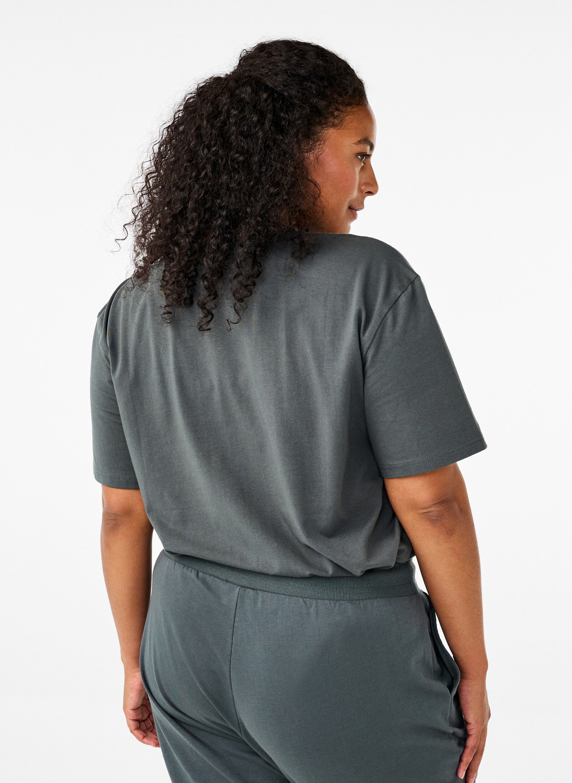 Zizzi Sporttinen T-paita luomupuuvillasta, , Model image number 2