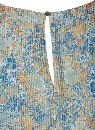 Pliseerattu mekko kukkakuosilla, Light Blue Multi AOP, Packshot image number 3