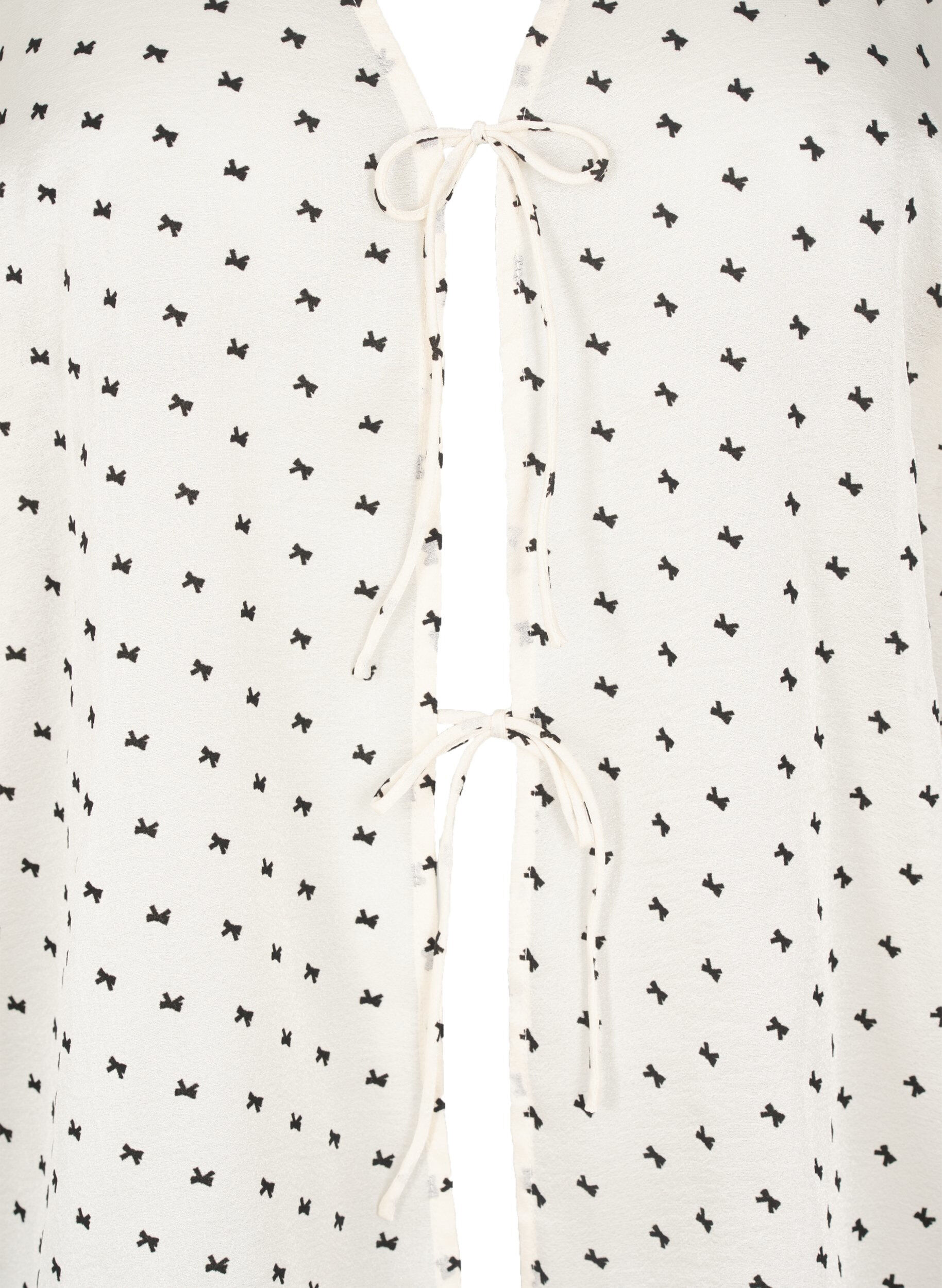 Zizzi Pusero solmimis- ja rusettiyksityiskohdilla, Ecru w Bow, Packshot image number 2