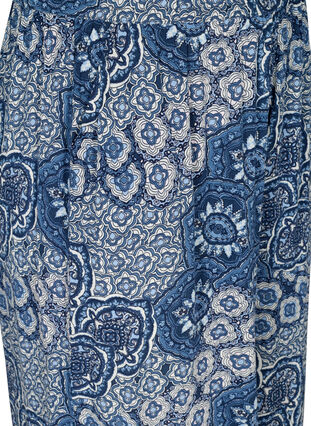 Väljät culottes-housut viskoosista, Asian Blue Print , Packshot image number 2