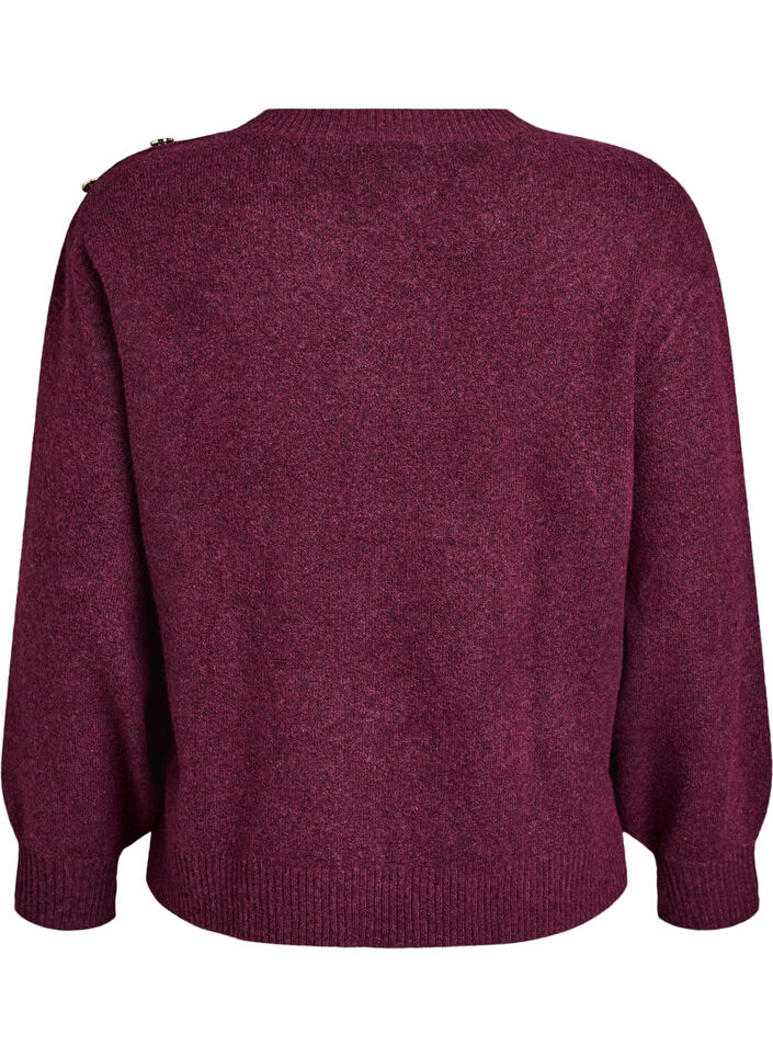 Neulepusero nappiyksityiskohdalla, Tumma Bordeaux, Packshot image number 1