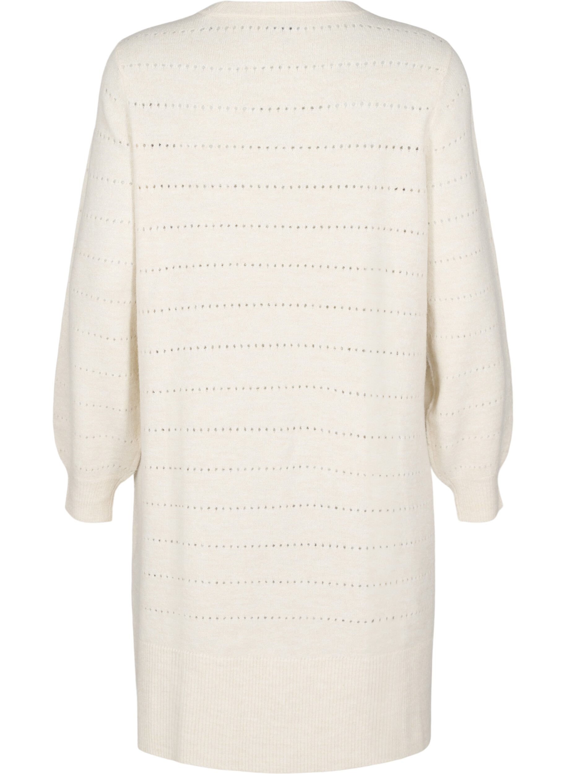 Zizzi Neulemekko halkioilla ja pitsikuviolla, Birch Mel., Packshot image number 1