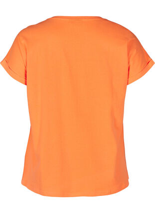 Neonvärinen t-paita puuvillasta, Neon Coral, Packshot image number 1