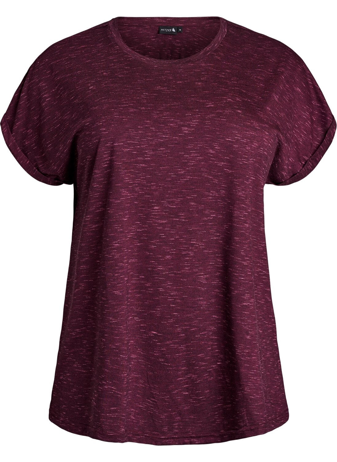 ZizziRento treenipaita lyhyill&auml; hihoilla, Tumma Bordeaux, Packshot image number 0