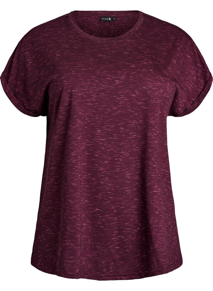 Rento treenipaita lyhyill&auml; hihoilla, Tumma Bordeaux, Packshot image number 0