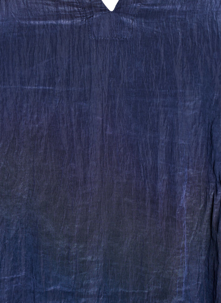 Pusero v-pääntiellä ja rypytetyllä pinnalla, Sininen, Packshot image number 2