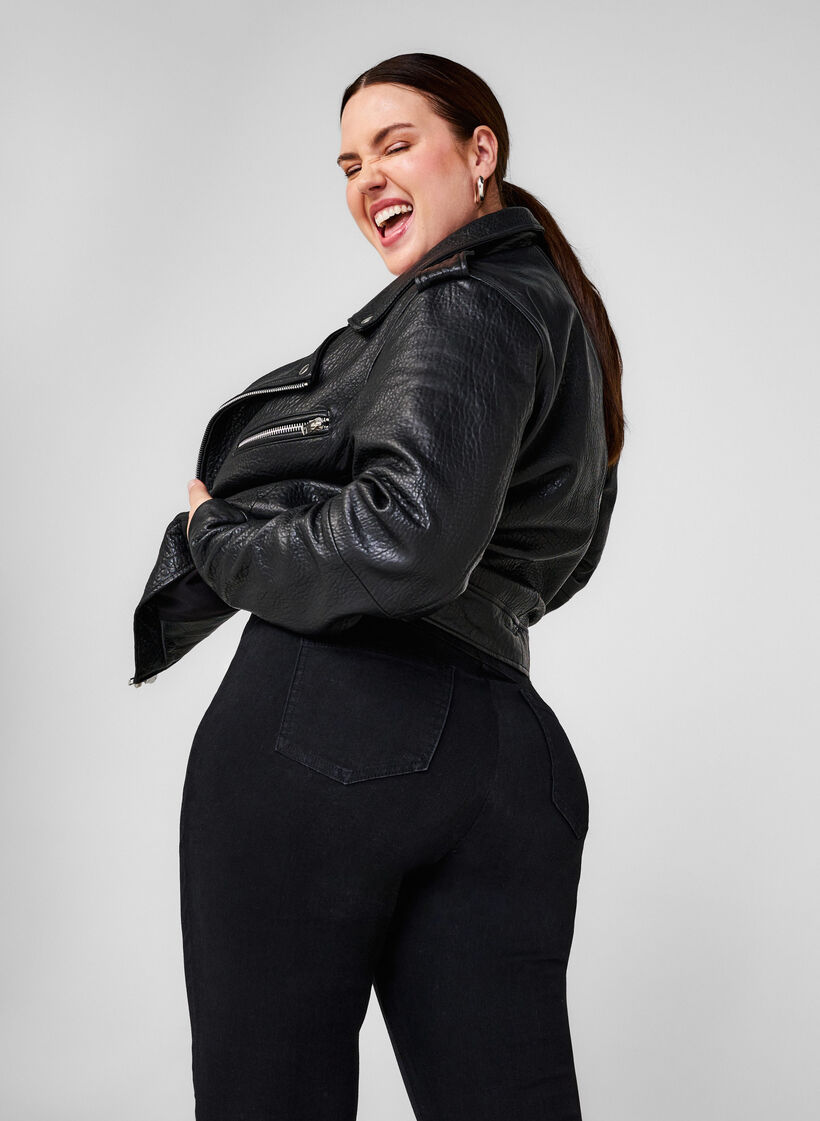 Joustavat jeggingsit korkealla vyötäröllä, Black, Image image number 0