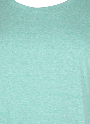 Meleerattu t-paita lyhyillä hihoilla, Turquoise Mél, Packshot image number 2