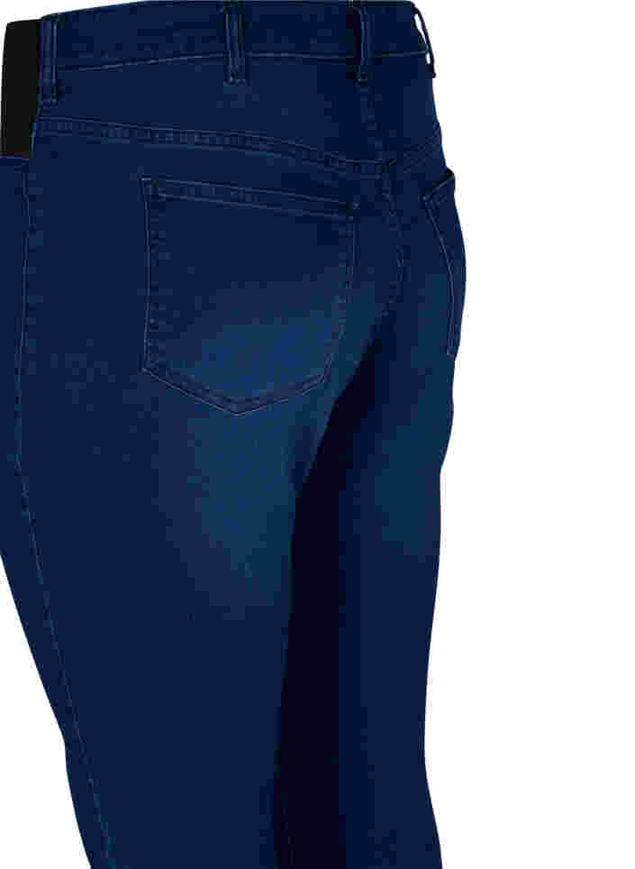 Super slim Amy-farkut joustavalla vyötäröllä, Dark blue, Packshot image number 3