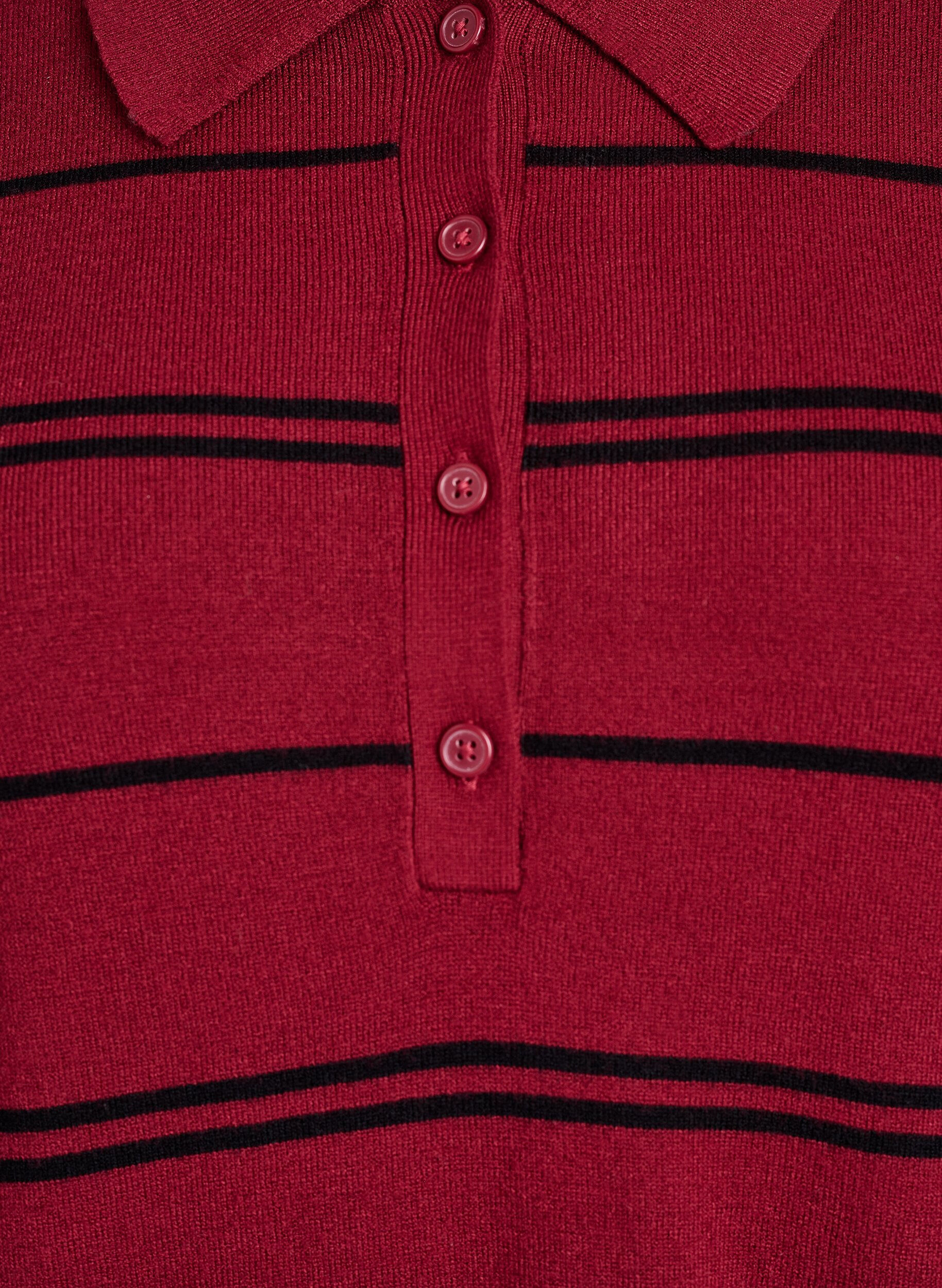 Zizzi Neulepusero kauluksella, Punainen, Packshot image number 2