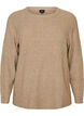 Melange-neulepusero py&ouml;re&auml;ll&auml; p&auml;&auml;ntiell&auml;, Beige, Packshot image number 0
