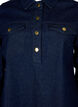 A-linjainen napitettava denimmekko, Dark Blue Denim, Packshot image number 2