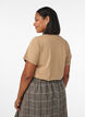 T-paita pestyllä lookilla orgaanista puuvillaa, Beige, Model image number 2