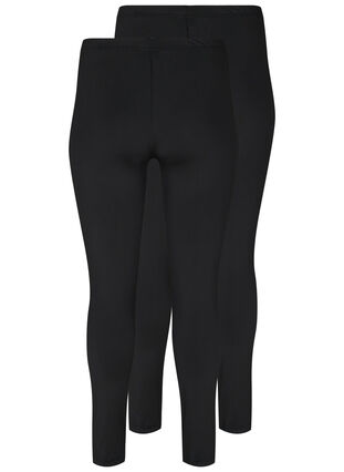 2-pack basic -leggingsit, Black / Black, Packshot image number 1