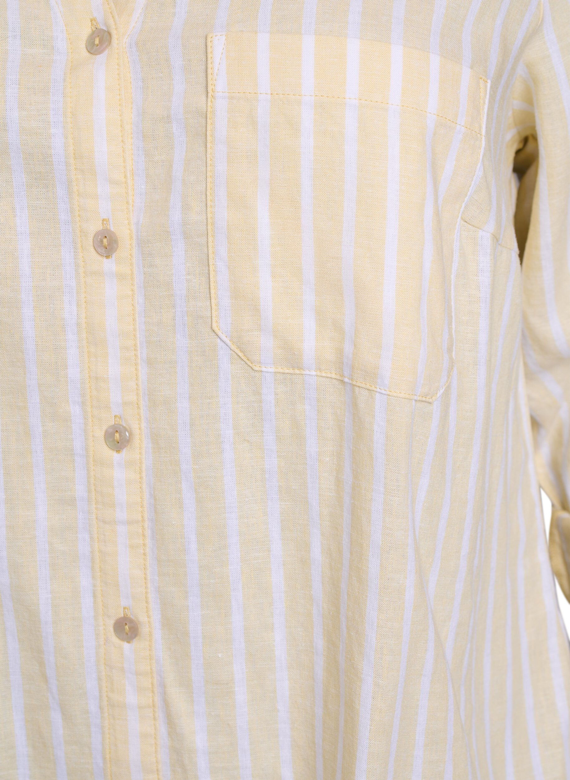 Zizzi Paita pellavaa ja viskoosia, 3/4-hihoilla, Beige, Packshot image number 2