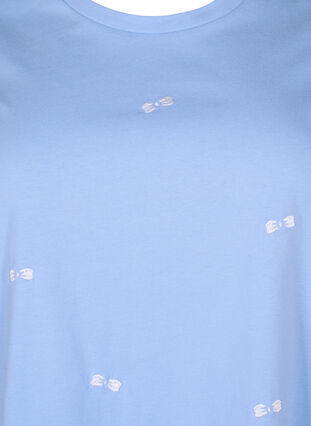 Luomupuuvillasta valmistettu T-paita sydämillä, Serenity W. Bow Emb., Packshot image number 2