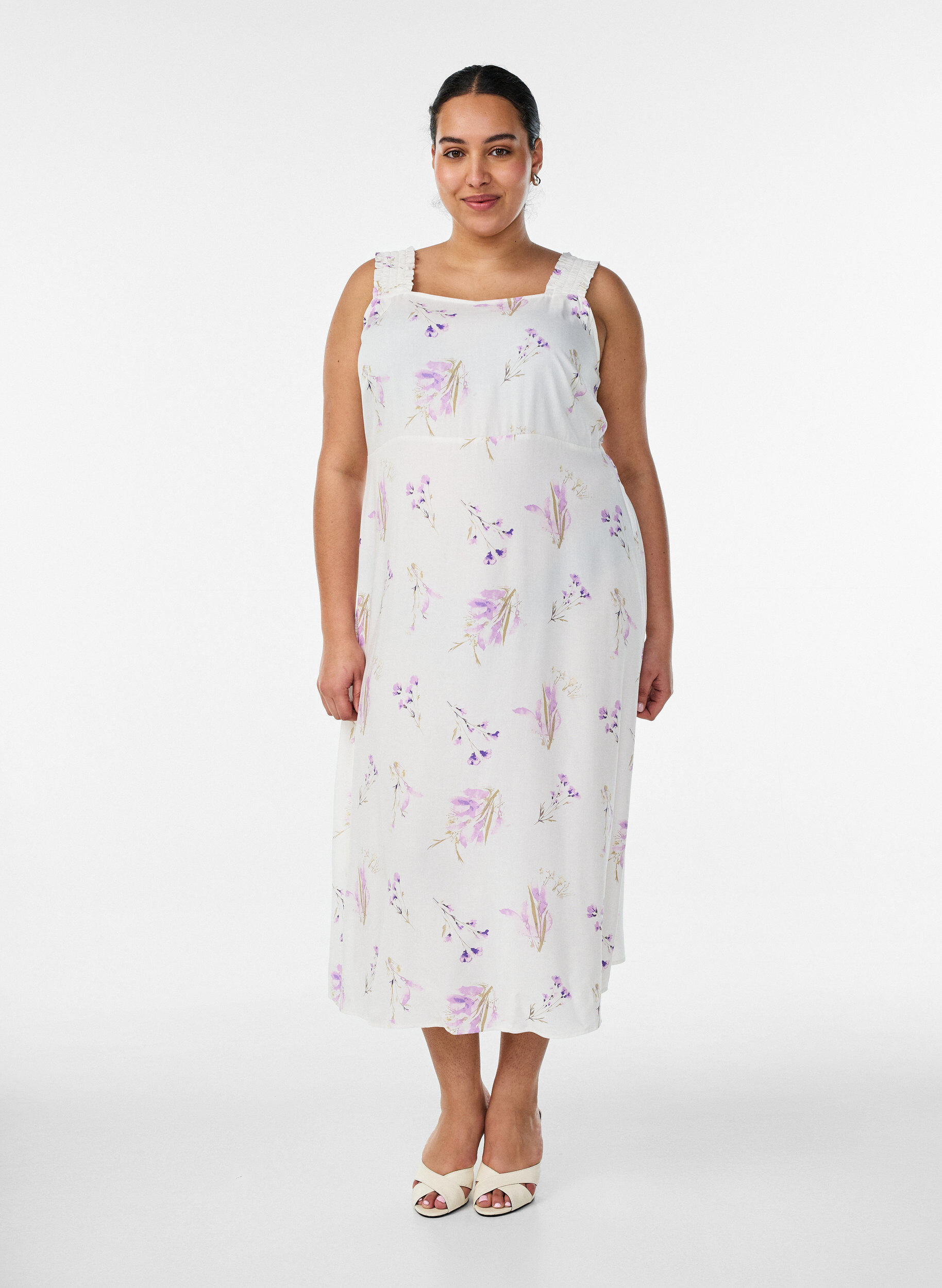 ZizziKes&auml;mekko leveill&auml; olkaimilla, Valkoinen, Model image number 0