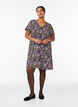 Lyhyt a-linjainen mekko kukkakuviolla, Sininen, Model image number 1