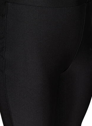 Kiiltävät legginsit takataskuilla ja korkealla vyötäröllä, Black, Packshot image number 2