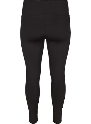 Yksiväriset leggingsit vetoketjulla , Black, Packshot image number 1