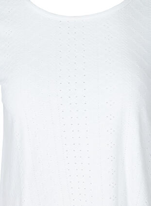 T-paita broderi anglaisella, White, Packshot image number 2
