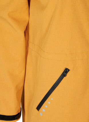 Pitkä hupullinen softshell-takki, Spruce Yellow, Packshot image number 3