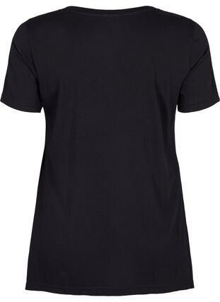 Puuvillainen t-paita lyhyillä hihoilla, Black LOVE, Packshot image number 1