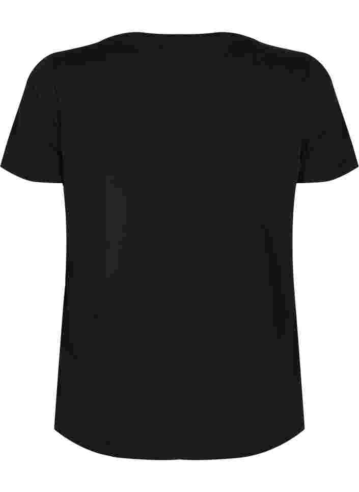T-paita printillä treeniin , Black w. White, Packshot image number 1