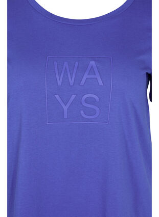 Lyhythihainen puuvillainen t-paita printillä , Dazzling Blue WAYS, Packshot image number 2