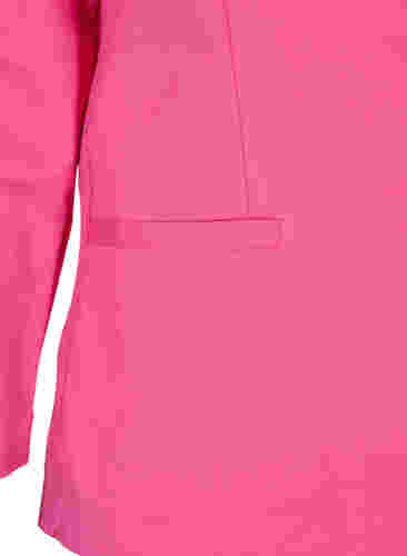 Yksinkertainen bleiseri napeilla ja koristetaskuilla , Shocking Pink, Packshot image number 3