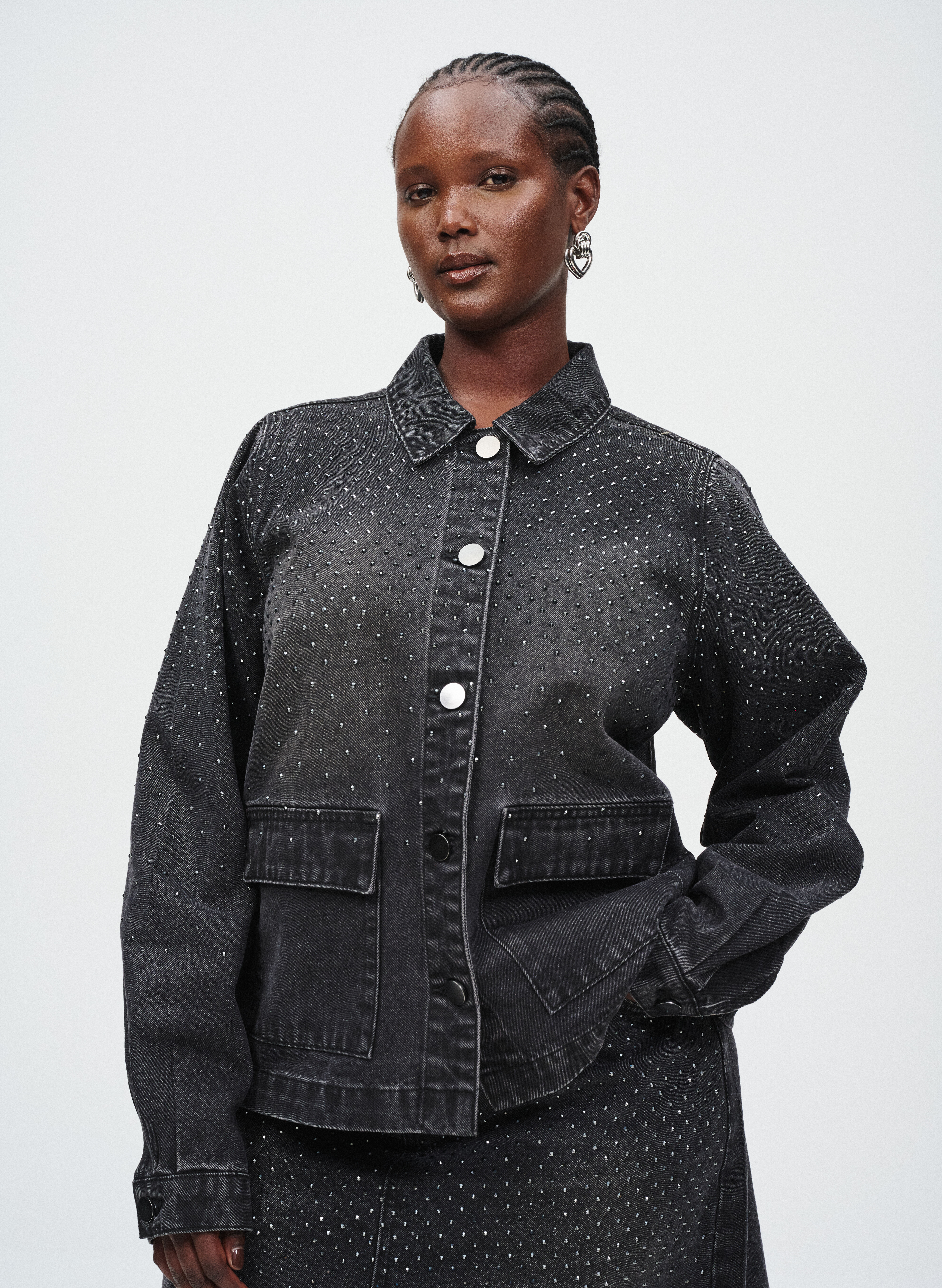 Zizzi Denim, jossa on kiviset yksityiskohdat, , Model