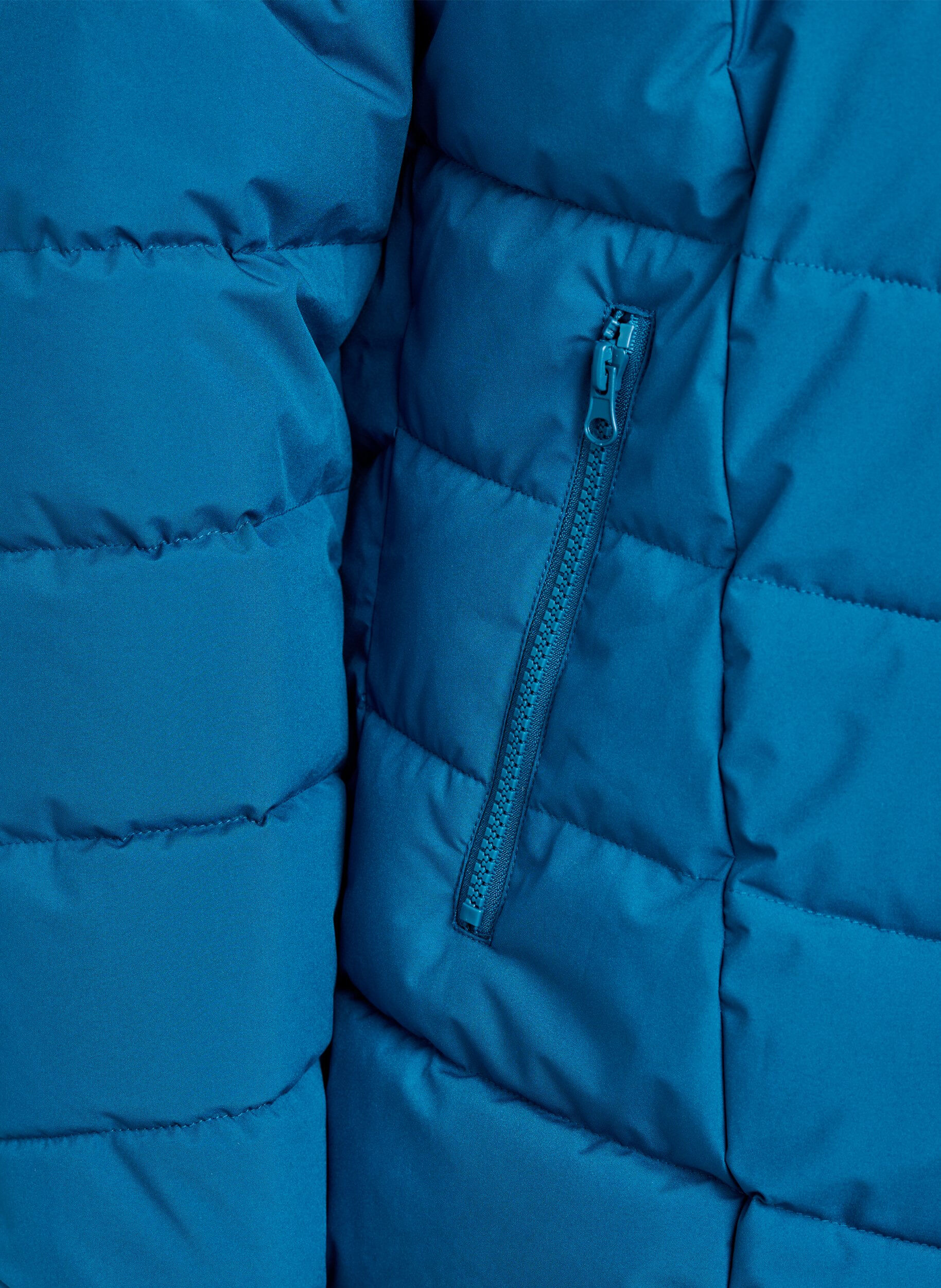 ZizziLyhyt toppatakki hupulla, Sininen, Packshot image number 3