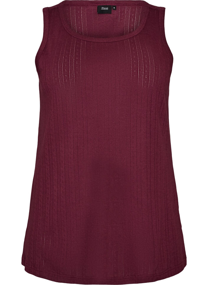 Y&ouml;toppi luomupuuvillasta, struktuurikuviolla, Tumma Bordeaux, Packshot image number 0