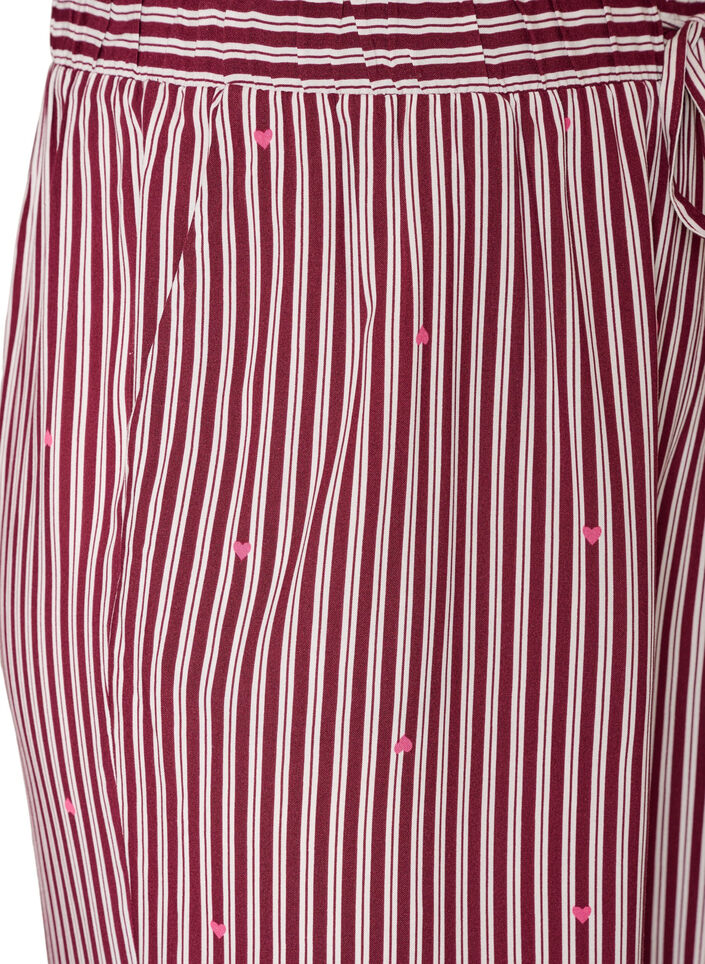 Rennot y&ouml;-housut raidoilla ja syd&auml;mill&auml;, Tumma Bordeaux, Packshot image number 2